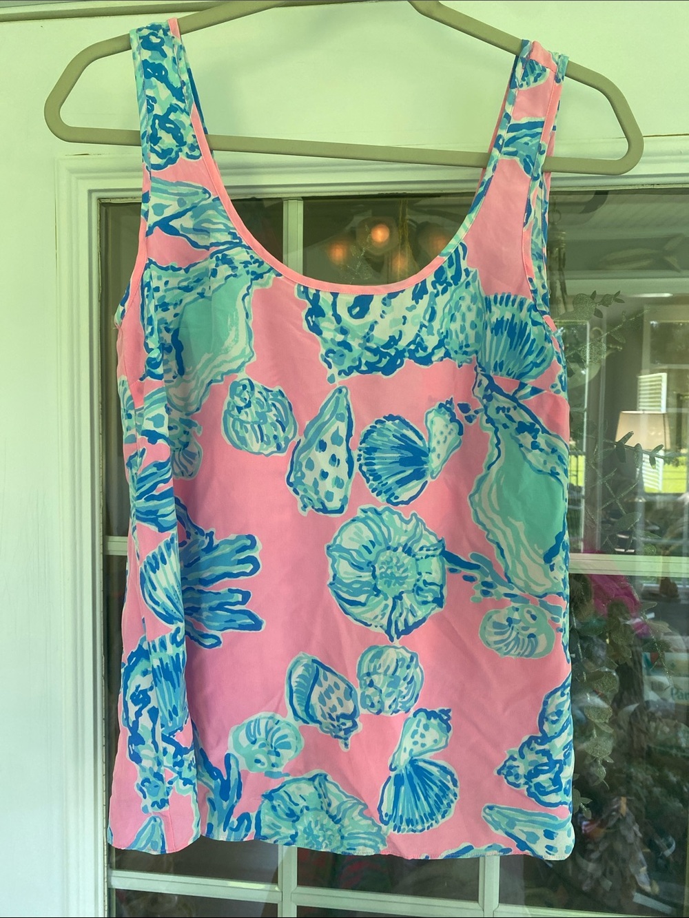 Lilly Pulitzer Pink & Aqua Shell-Print Tank